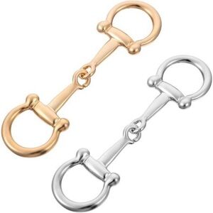 2 Pcs Scarf Ring Clip Metal Horsebit Silk Scarf Buckle, Horsebit Clasp Silk
